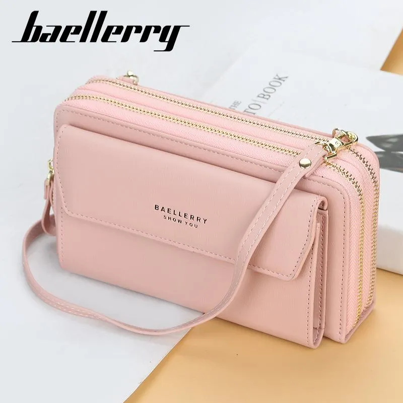 Sacos de noite Baellerry moda crossbody para mulheres carteira feminina bolsa de couro PU Clutch multifuncional telefone bolso mensageiro