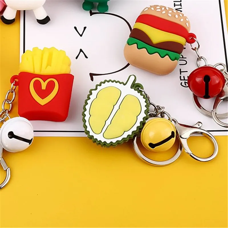 Car keychain Key French Fries Car Bag Key Ring Gift Cute keychains Children Love Food Key Chain yq01360