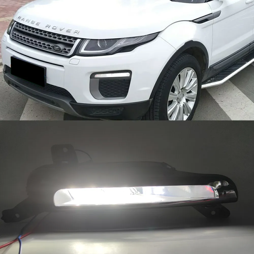 1Pair Front Fog lamps Foglight for Land Rover Range Rover Evoque 2015 2016 2017 2018 DRL Daytime Running Light
