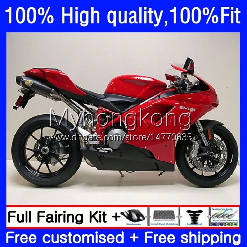 DUCATI 848R 1098R 1198R 848 1098 1198 S R 07 08 09 10 11 12 14NO.48ボディワーク工場Red 848S 1098S 1198S 2007 2008 2009 2011 2011 2012 OEMフェアリングキット