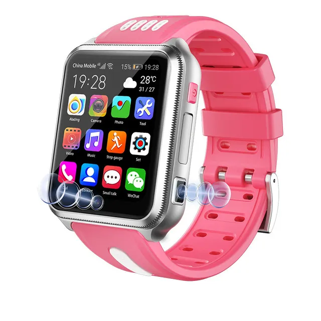 Carte SIM 4G Appel vidéo Montres intelligentes Téléphone 2/4 Core CPU GPS WIFI Étudiant Enfants App Installer Bluetooth Caméra Android Safe Smartwatch