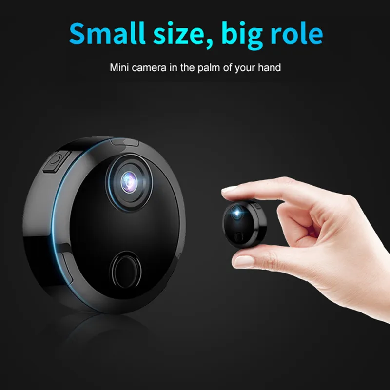 Mini Caméra Wifi Caméras avec Batterie Intégrée Sans Fil HD 1080p avec  Détection de Mouvement Vision
