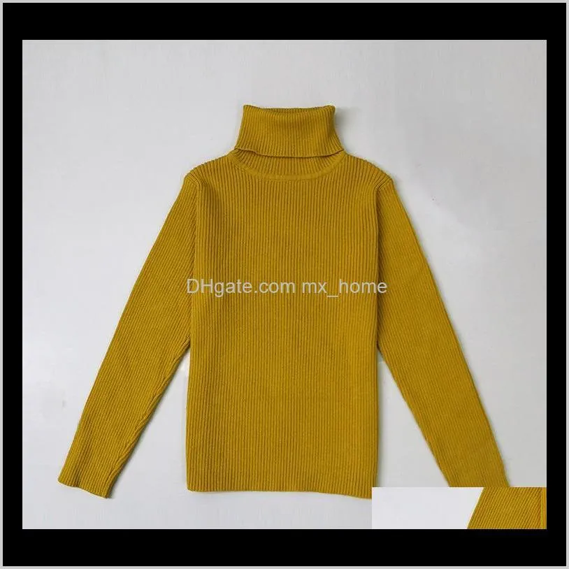 autumn baby boys girls turtleneck sweaters kids girl sweater for winter knitted bottoming boys sweaters vetement enfant 201103