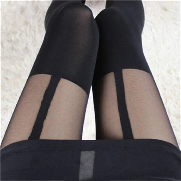 Kobiety na kolanach pończochy pończosznicze prezenty czarny fałszywy podwiązka pasa podwiązka X0521