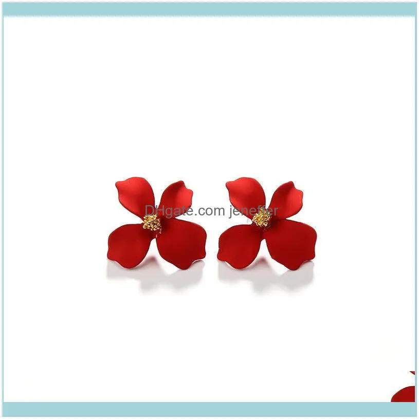 FactoryAZY4spray tassel acrylic girl heart fashion painting flower Trinket Earrings