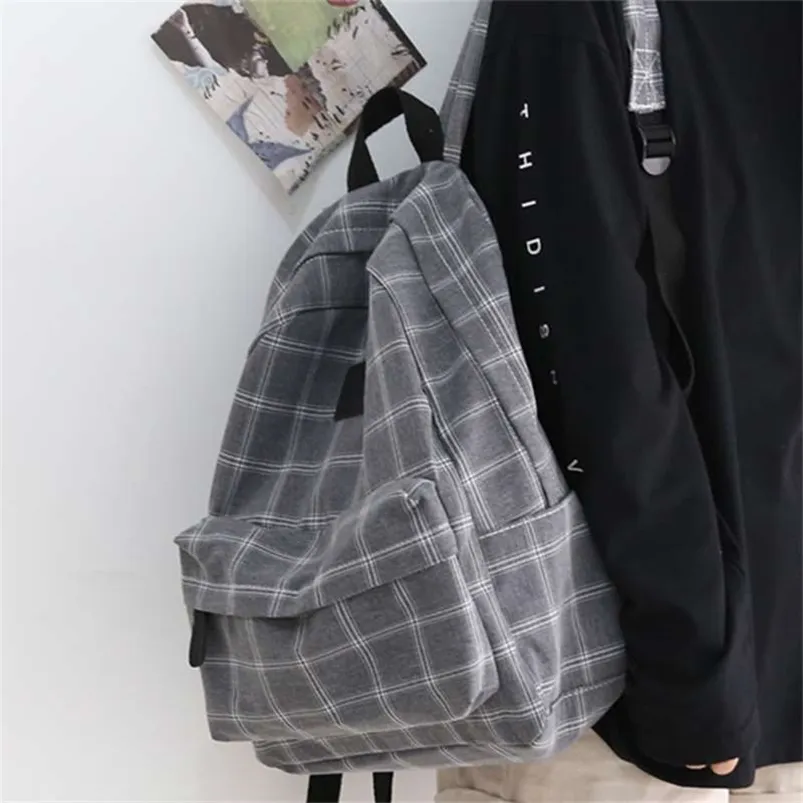 DIEHE Fashion College School Bag Backpacks for Women Striped Book Packbags for Teenage Girls Men Travel Shoulder Bags Rucksack 210929