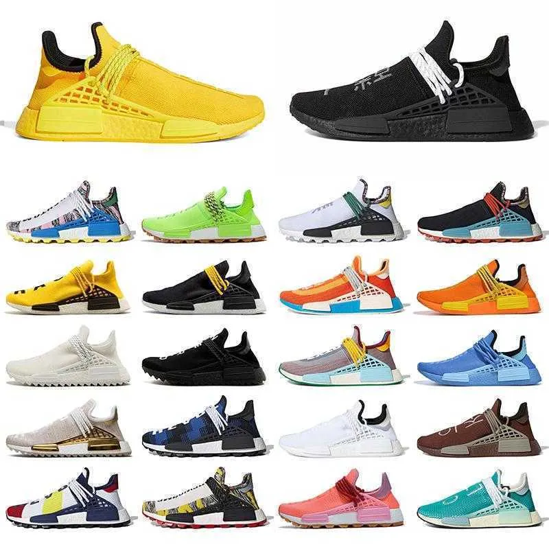 Human Race Pharrell Williams HU Extr Eye 최고 품질 2021 Mens Womens Shoes BBC Races Runners 스니커즈 트레이너 사이즈 36-47