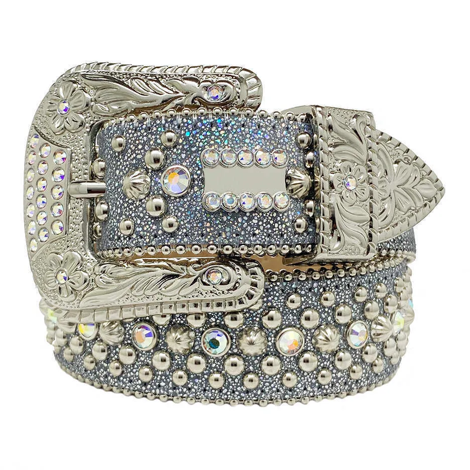 Fashion Belts for Women Designer Mens rhinestone belt with bling rhinestones as gift
