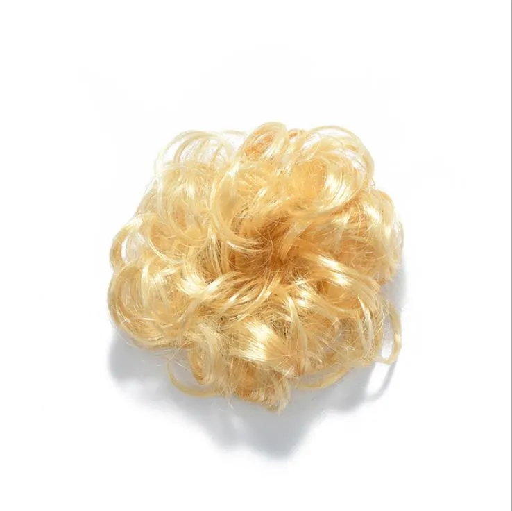 Pony Tail Hair Extension Bun Hairpiece Scrunchie Elastic Wave Curly Synthetic Hairpieces Wrap For Hair Bun Chignon