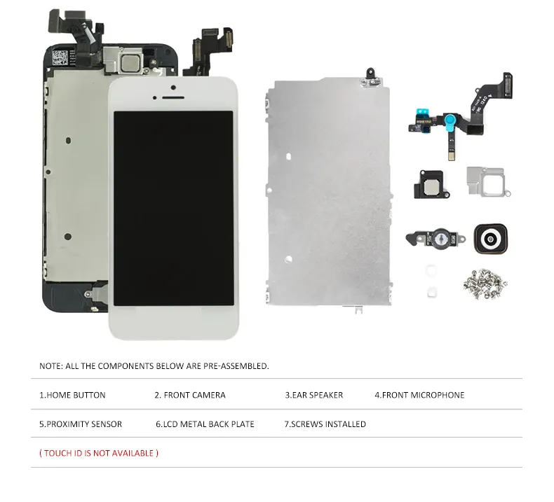  Blanco con kit de herramientas de reparación para iPhone 8 Plus  5.5 pulgadas LCD digitalizador pantalla táctil reemplazo completo completo  marco de vidrio frontal Asamblea : Celulares y Accesorios
