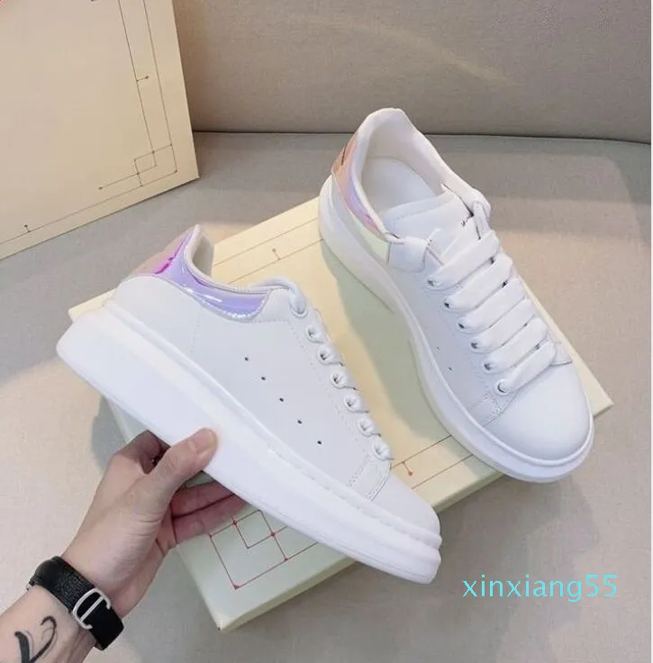 Design de luxe bottines baskets hommes et femmes chaussure blanche plate forme fond pais chaussures de couple d contract es