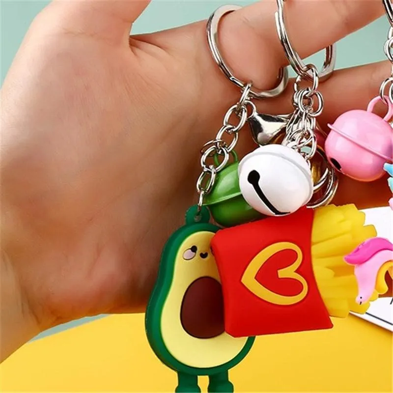 Carro Keychain Keychain Frituras Francês Bolsas De Carro Chave Presente Chaveiros Chaveiros Crianças Ame Alimentos Chaveiro RRE12095