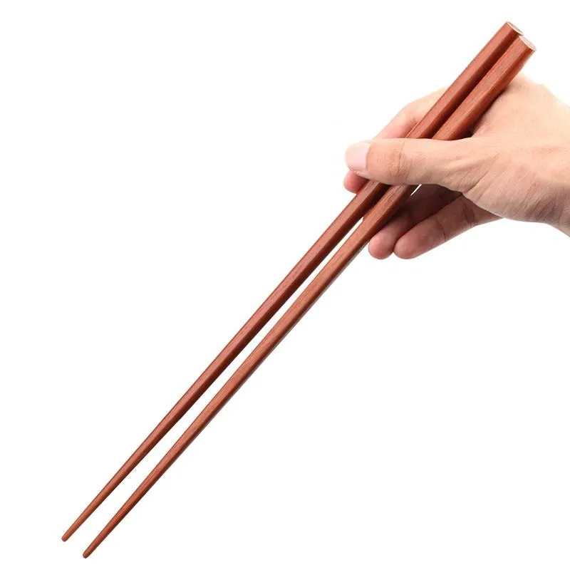 42 cm Drewniane Chopsticks Gotowanie Makaron Smażony Chiński Styl Kwiaty Kuchnia Ekologiczna Kuchnia Stołowa Hurtownie