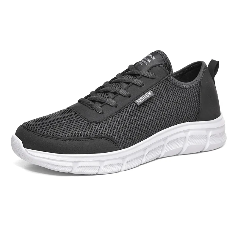 2021 En Kaliteli Kapalı Erkek Bayan Spor Koşu Ayakkabıları Tenis Nefes Gri Siyah Açık Koşucular Örgü Koşu Sneakers Boyutu 39-48 WY23-0217