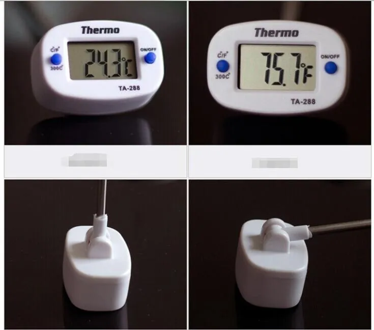 Newest Digital Food Thermometer BBQ Cooking Meat Hot Water Measure Household Cake Candy Fry Thermometers Probe Kitchen Thermograph Tool