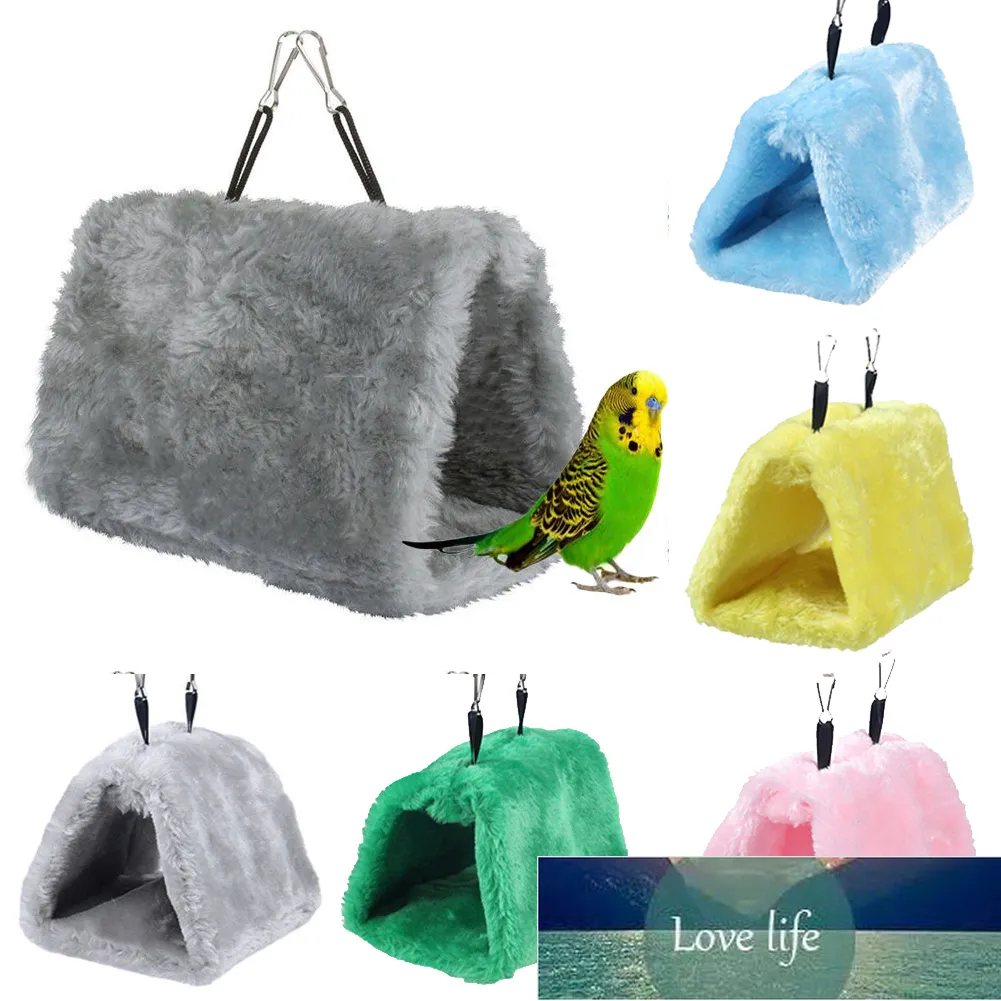 New Winter Bird Plush Hut Tent Hanging Bed Nest Cage Hammock For Parrot Parakeet Happy Hut Tent Bed Bunk Cage Soft Hanging Cave Factory price expert design Quality