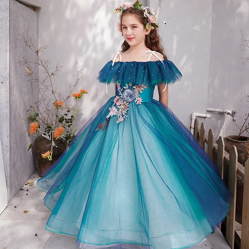 Cheap Children's Dress Princess Dress off-Shoulder Girls' Costumes Long  Pettiskirt | Joom