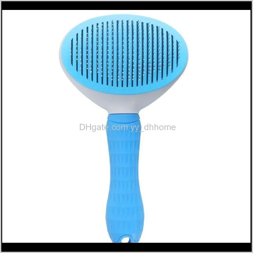 grooming brush stainless steel dog cat comb tool, pet massage no more nasty shedding