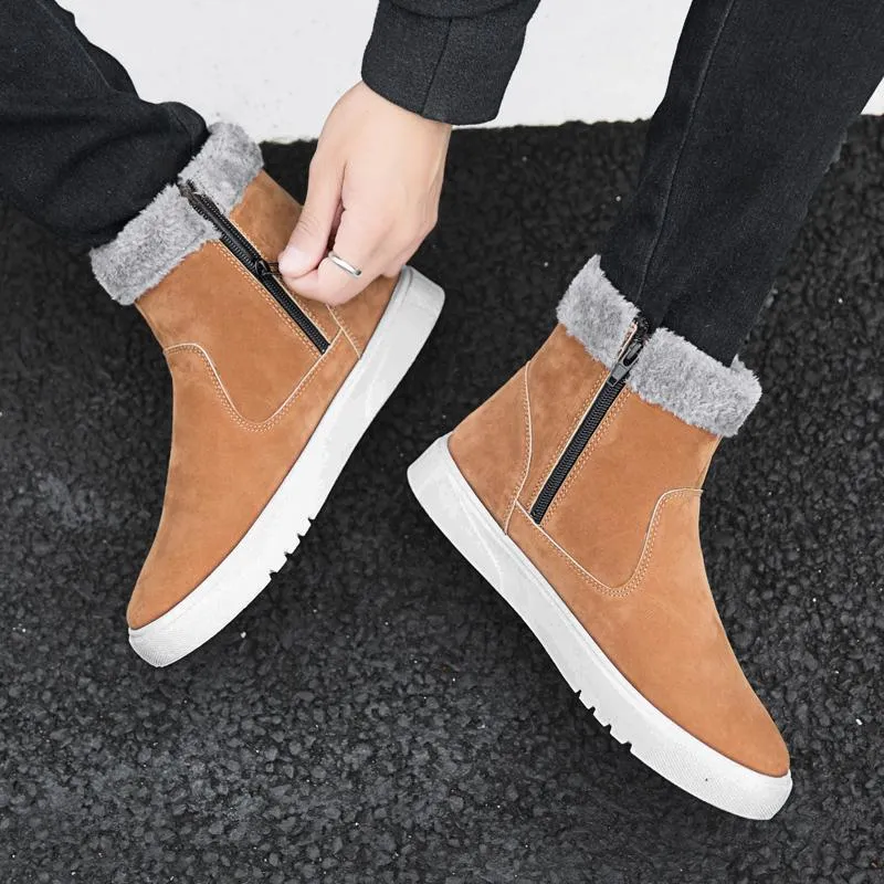 Winter Snow Plush Ankle Boots For Men High Quality Fur Anti Slip Winter Sneakers With Warm Lining Botas Hombre From Factory Wonderfuling Bulk 36.38 DHgate.Com