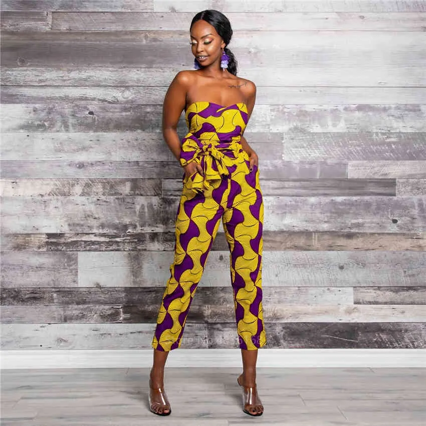 Ankara DIY Bandage African Jumpsuit Sexy Ethnic Dashiki Dress For Women 2024 From Lu02 19.16 DHgate.Com