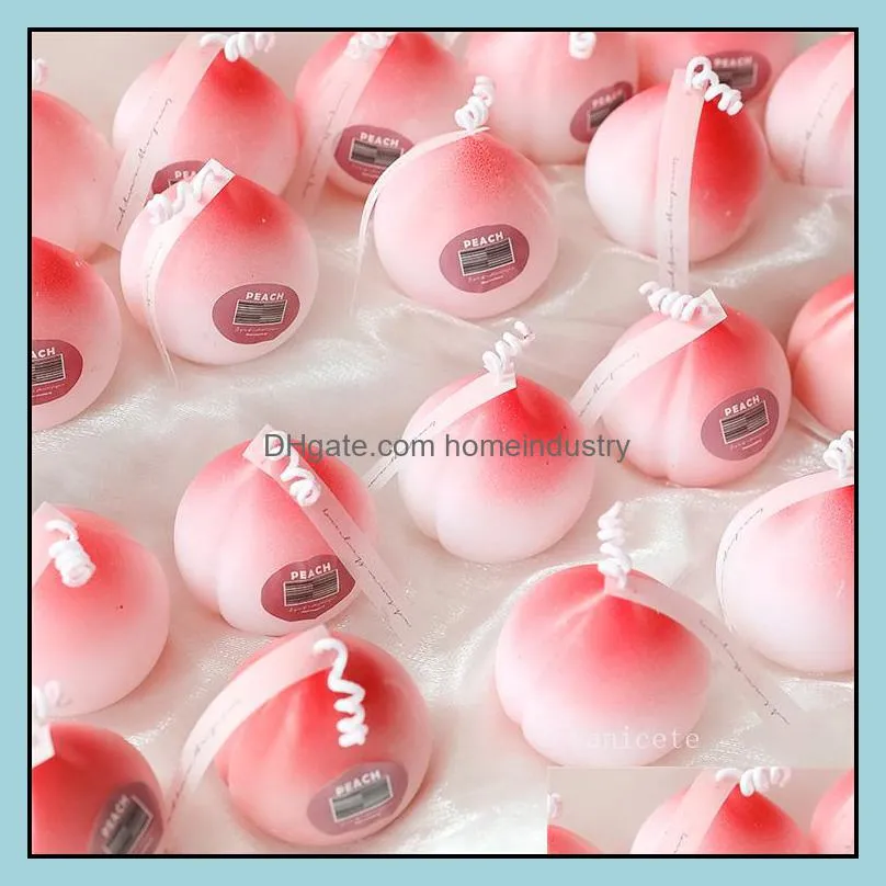 Peach candle Hand-made soybean wax For Home Decor Po Props DIY Candle Birthday Gift Souvenir ZC694