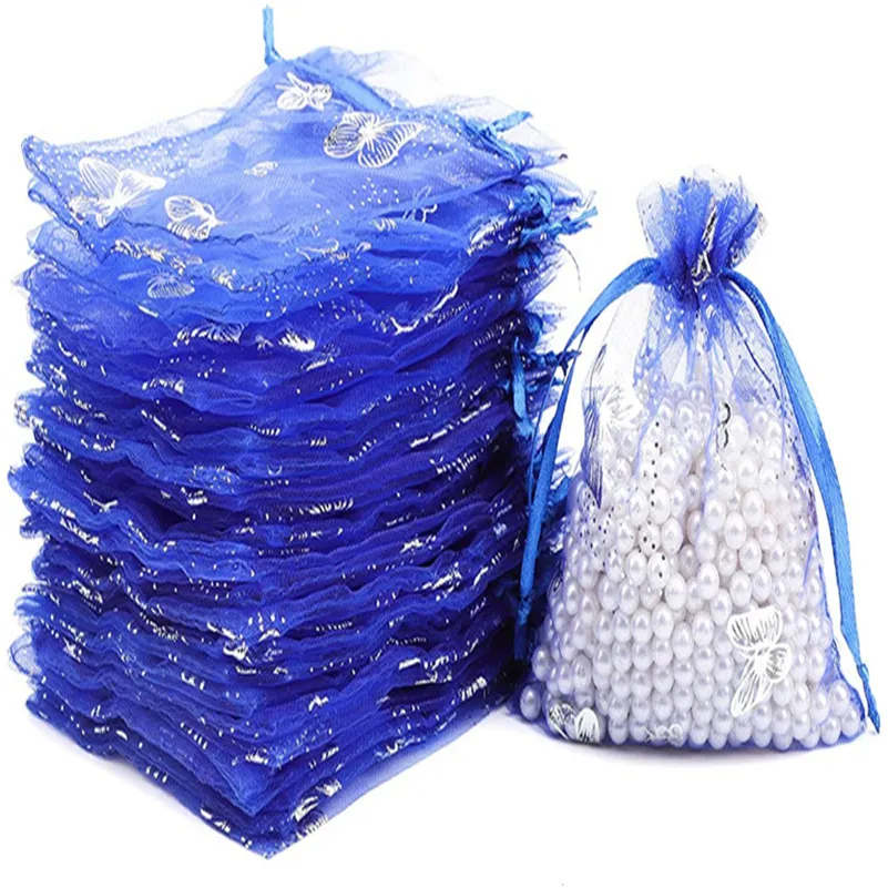 Organza malha sacos para casamento bebê chuveiro aniversário presente de presente de presente de jóias bolsa de cordão cosméticos pacote de armazenamento