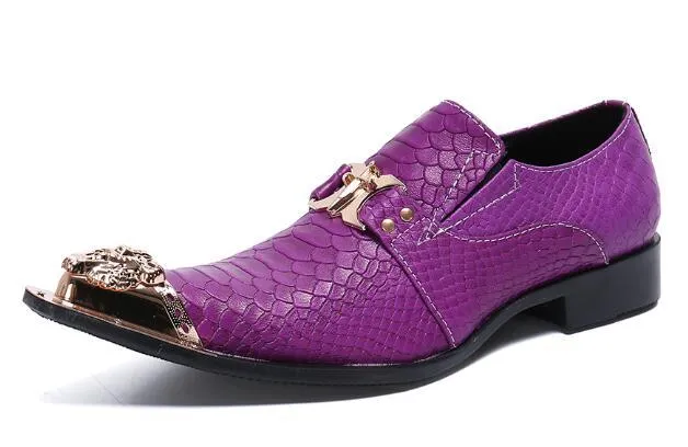 Purple snakeskin shoes on sale