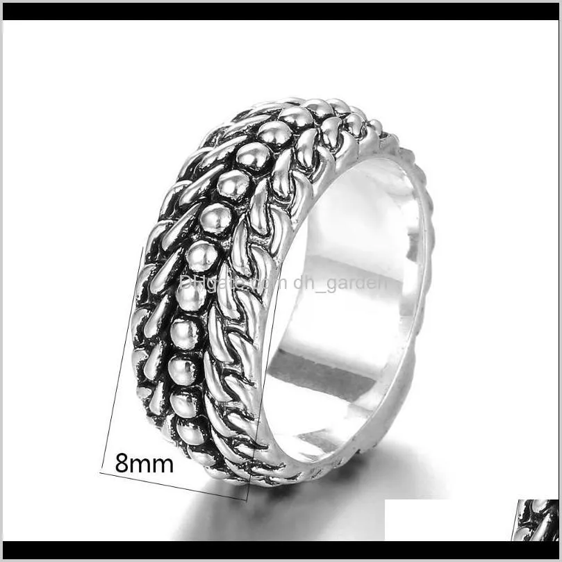 ancient silver color retro men`s ring finger punk buddha ring couple jewelry wholesale bijoux femme engagement accessories1