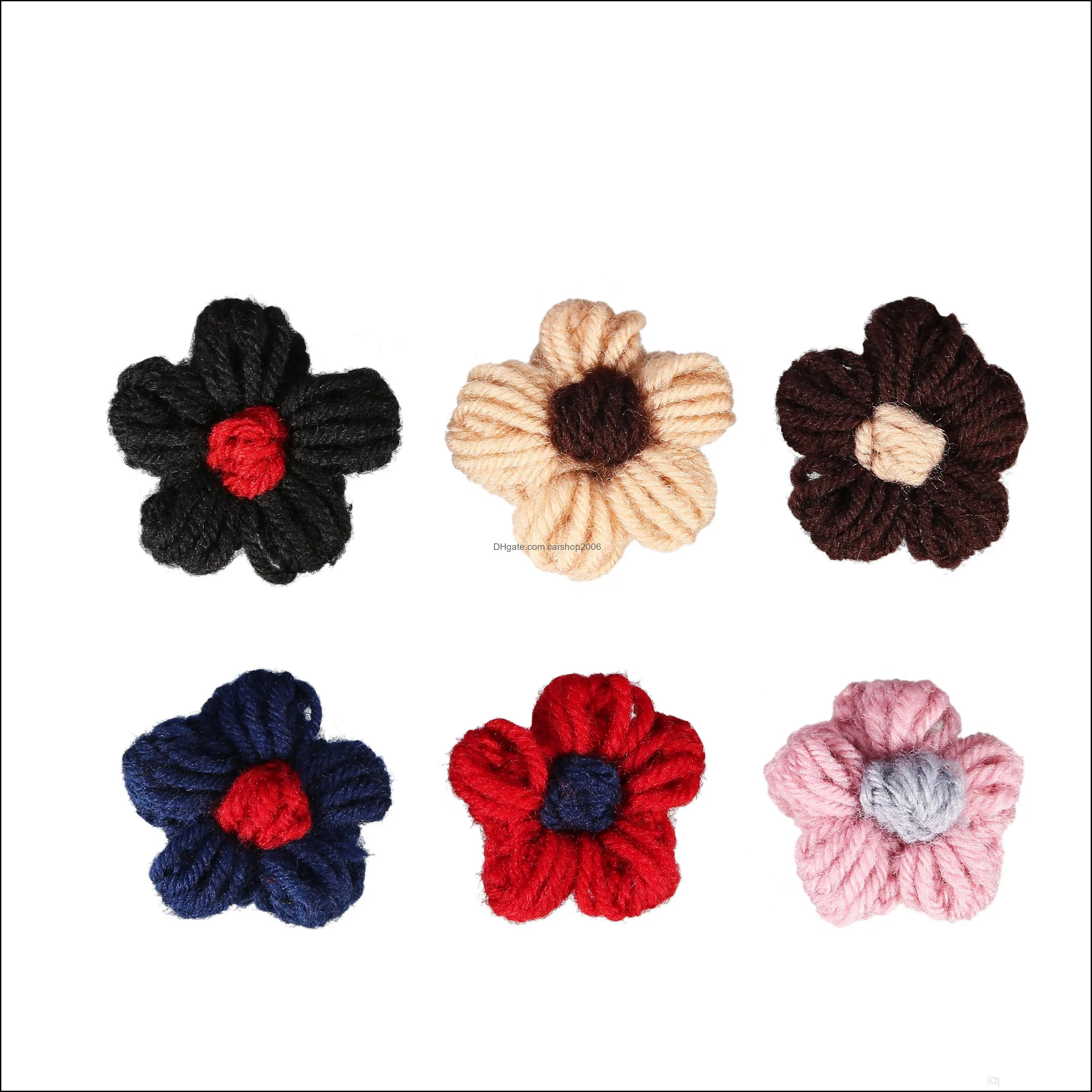 Beautiful flower brooch yarn 3 piece party holiday festival