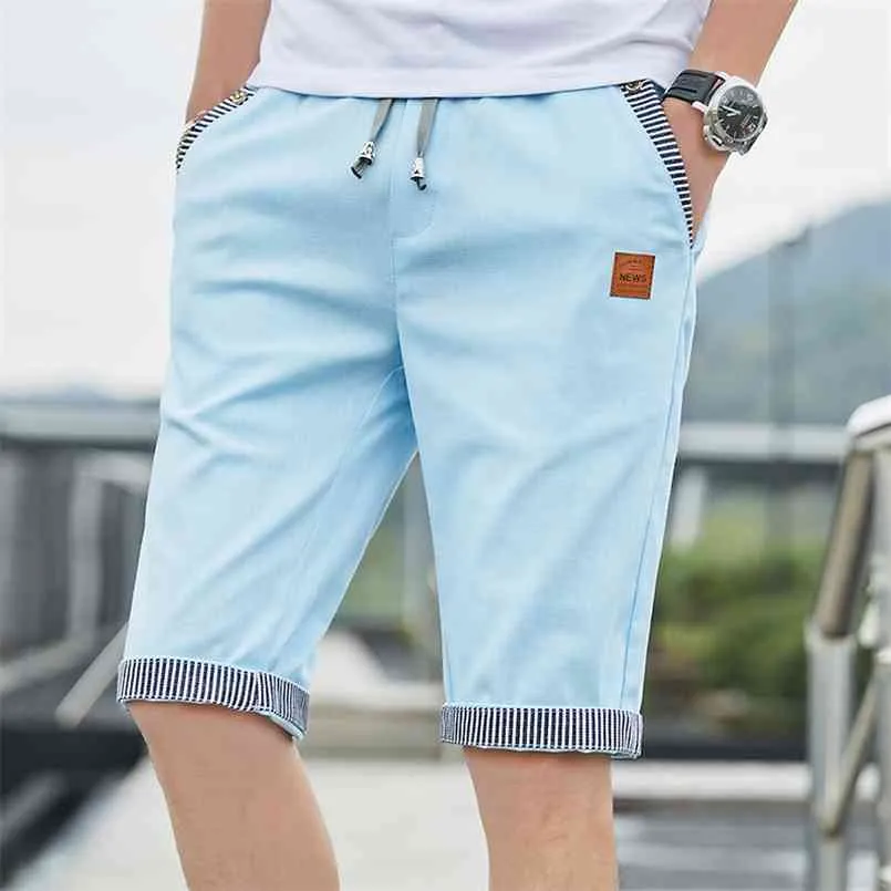 Pantaloncini da spiaggia Pantaloni sportivi da uomo pantaloncini estivi da uomo in cotone e canapa pantaloni casual per il commercio estero 210716