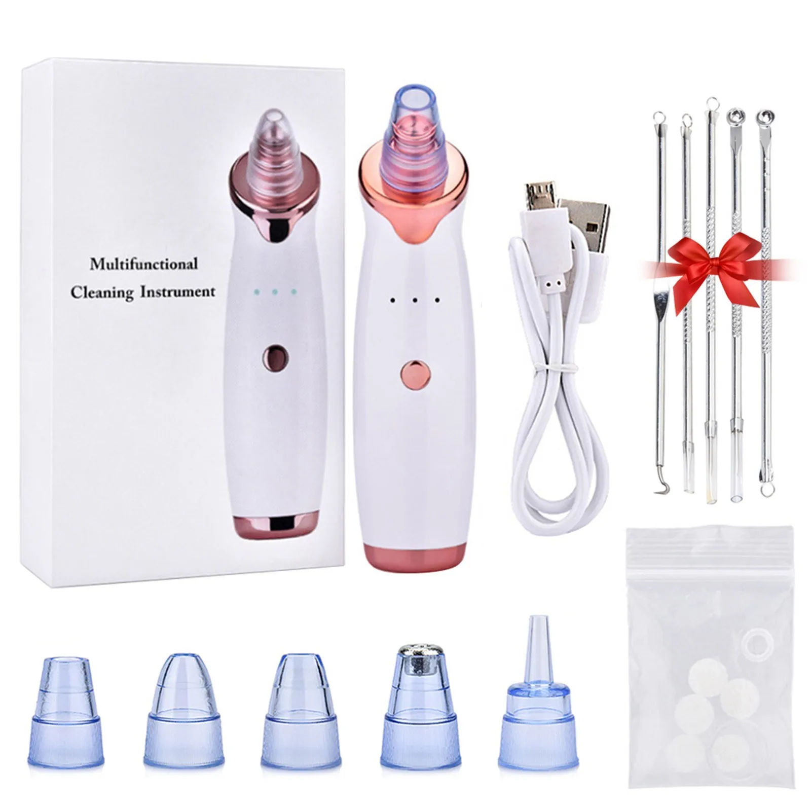 Facial Blackhead Remover Elektrische Gezicht Porie Acne Cleaner Blackhead Zuigapparaat Zwart Puntstofzuiger Tool