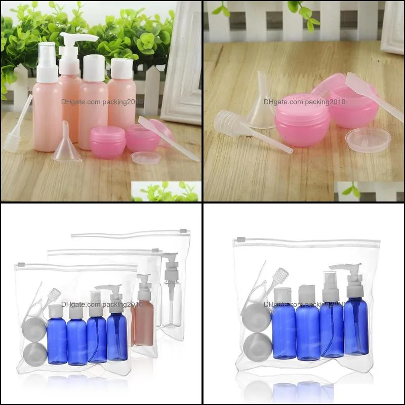 50ml Travel Kit Empty Bottles Cosmetic Storage Bag Travel Loaded Toiletries Portable Pressing Bottle