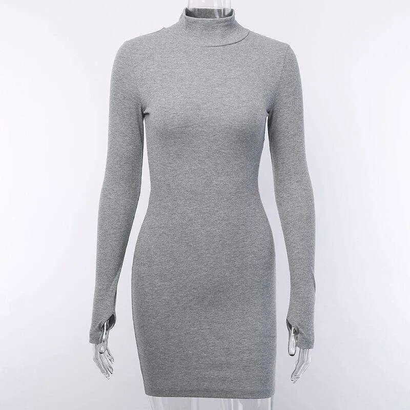 Knitted Turtleneck Bodycon Dress Womens Long... From Dou003, $11.56 In Bulk  | DHgate.Com