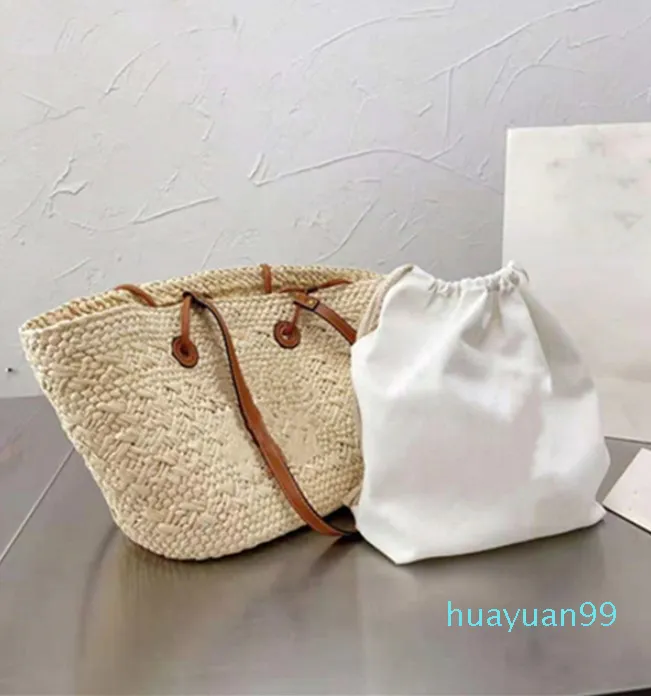 2021 İşlemeli saman alışveriş çantaları bayanlar moda tasarımcısı lüks en kaliteli omuz çantası çanta all-maç haberci çanta