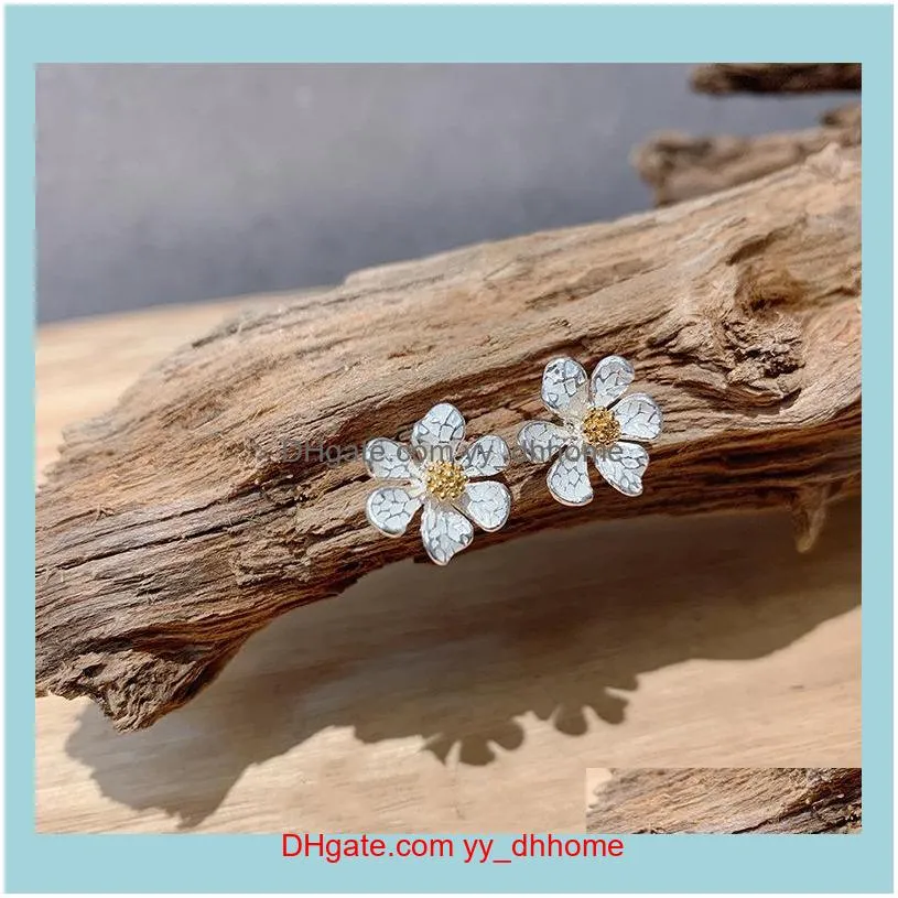 Korean Design Fashion Jewelry Elegant White Flower Earrings Summer Style Holiday Beach Party For Women Stud