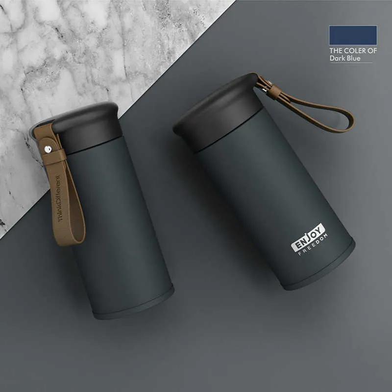 OWNPOWER Boccette sottovuoto in acciaio inossidabile a doppia parete di qualità 280ml Car Thermo Cup Coffee Tea Travel Mug Thermol Bottle Thermocup 210615