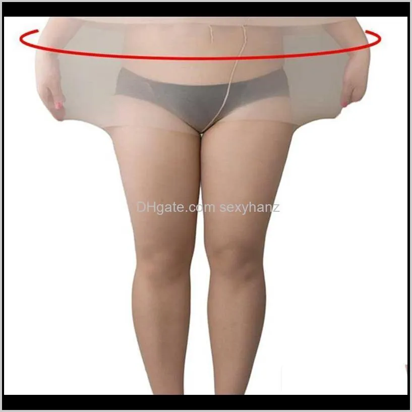 plus size women tights sexy nylon pantyhose ladies 15d tear resistant breathable elastic slim stocking high waist sun protection socks &