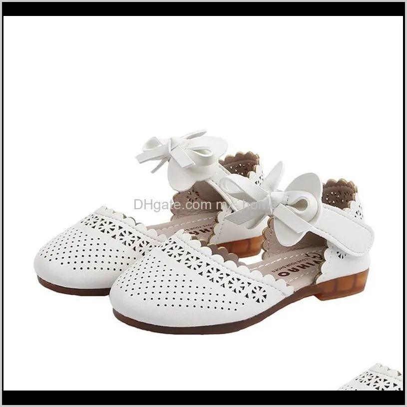 girls princess shoes bow-knot sweet fashion kids flats for toddlers big girl children wedding party shoes soft leather sneakers 201119