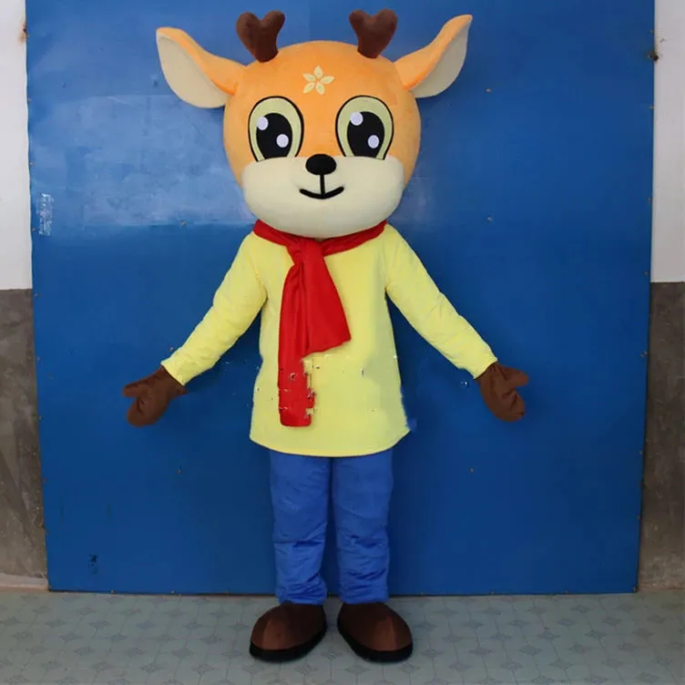 Costume da mascotte di cervo Sika carino di Halloween di alta qualità Personalizza personaggio dei cartoni animati di animali anime a tema Costume da carnevale di Natale per adulti