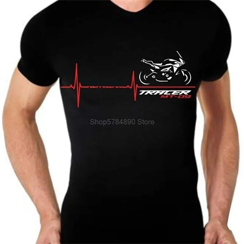 Summer Fashion T-shirt Motorcycle MT-09 TRACER Battito Cuore T SHIRT MT09 Men Clothing 210714