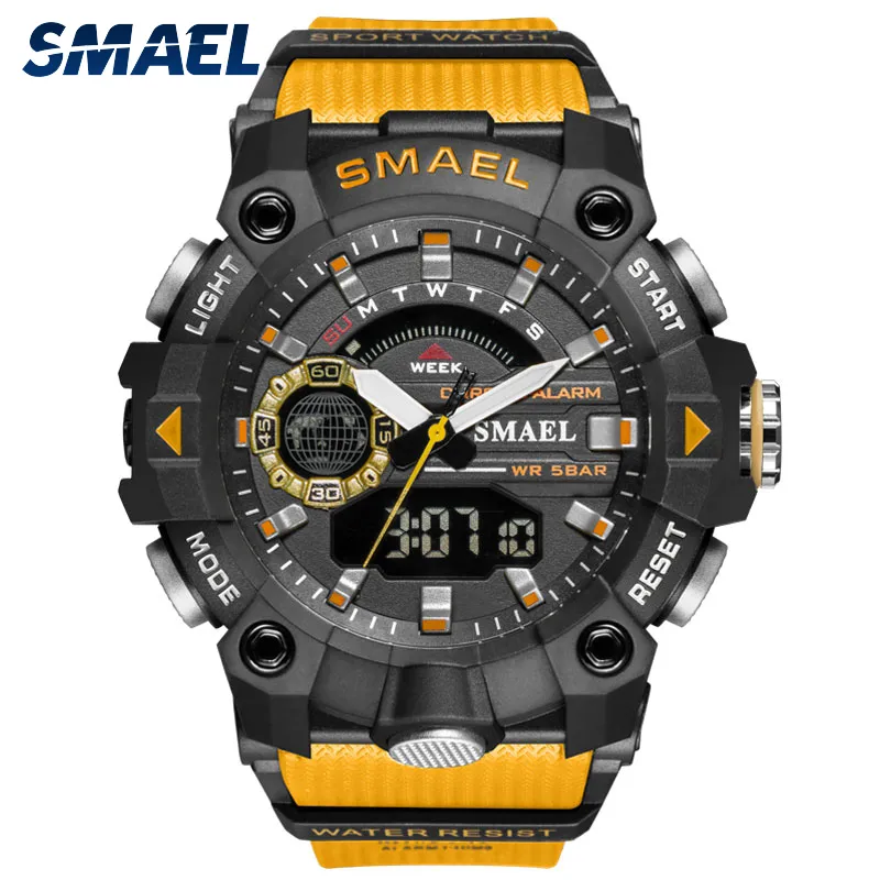 Fashion Mens Sport Watches Shock Resistant 50M Waterproof Mens Wristwatch Online Shopping LED Alarm Stopwatch Clock Military Watch Men 8040 From Andyandalanshop 18.18 DHgate.Com