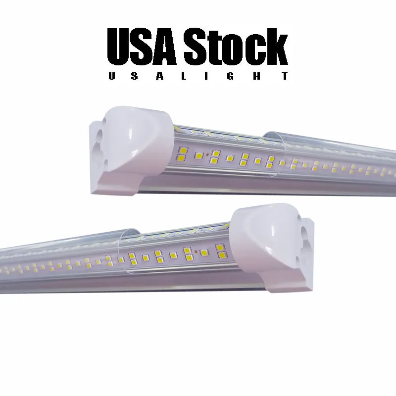 Amerykańskie Rury LED w kształcie litery V 4FT 5FT 6FT 8FT Drzwi LED LICHT Rurki T8 Podwójne boki SMD2835 LED LED Fluorescencyjne Lampy AC 85-265V