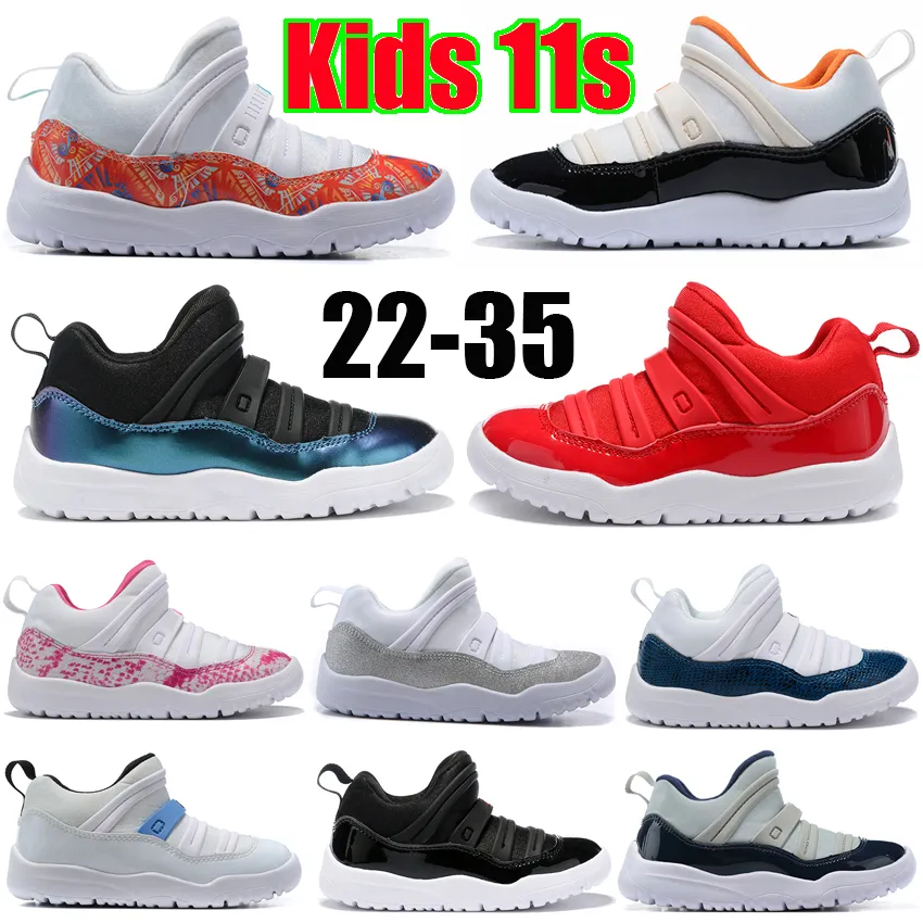 New arrival Jumpman Infant Sail SP 11s XI Childrens Basketball Shoes white black cement Athletic Trainers Gym Red Cool Grey Boys Chicago Sneakers 22-35