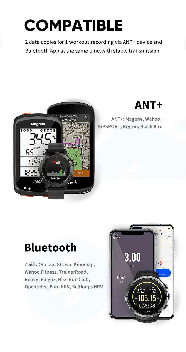 Magene H303 Heart Rate Sensor Bluetooth ANT Upgrade H64 HR Monitor With