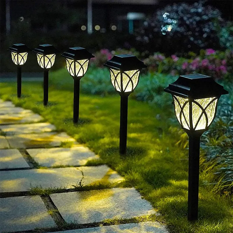 Solarlampen LED-Pfadbeleuchtung Landschaft Straßenlicht Outdoor Ladung Garten Dekoration Rasen für Außenhau Wasserdicht