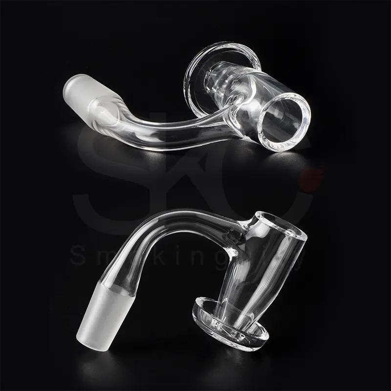 10 mm, 14 mm, nur männliches Gelenk, Raucherzubehör, vollständig verschweißter Quarz-Banger mit abgeschrägter Kante für Dab-Rig-Wasserpfeifen, Bong-Nagel