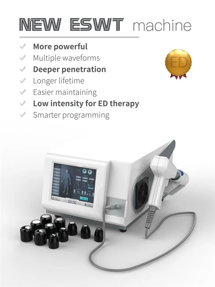 Gadgets de salud Terapia de ondas de choque extracorpóreas Máquina de alivio del dolor de fisioterapia de ondas de choque para el tratamiento de hombros y disfunción eréctil