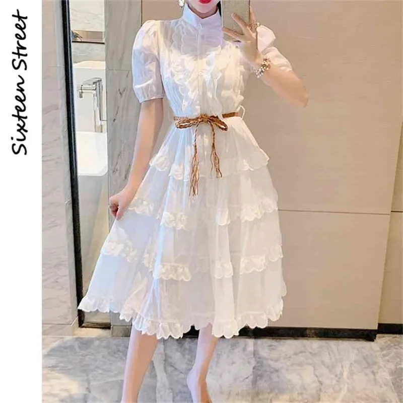 Vintage High-Waisted Linen Tiered Midi Dress for Women with Elegant Short Sleeves and O-Neck - Perfect for Spring (210603) White Linen Dress Es Women High Waist Elegant Short Sleeve Mid Female  Vintage O Neck Vestidos Mujer Spring 210603 From Luo03, $42.12 | DHgate.Com
