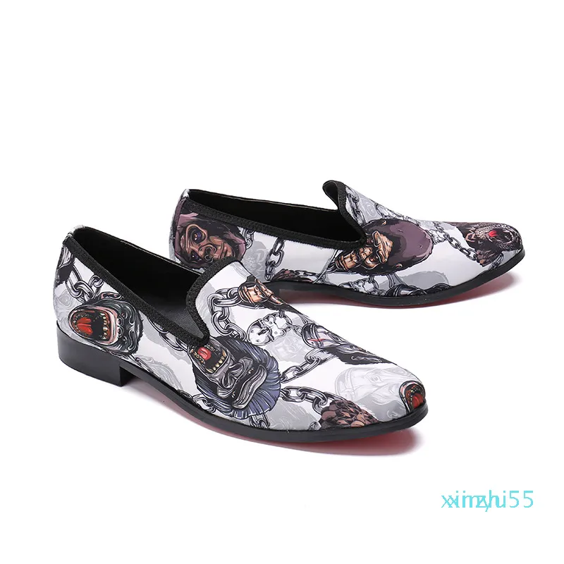 High-end Camouflage Printing Men's Summer Fashion Shoes Luxury Casual Flat Bottom Loafers1