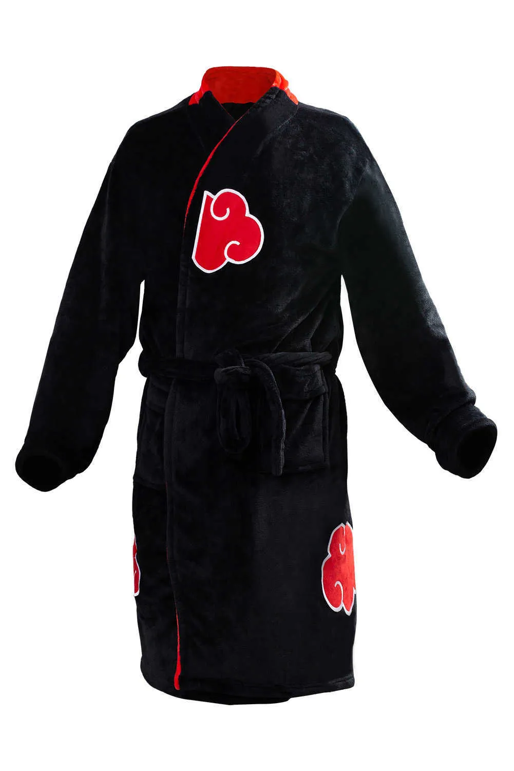 Snabb leverans Anime Akatsuki Robe Cosplay Bathrock Fleece Varm Nightgown Robe Män Vinterrock Sleepwear Christmas Gift Y0903